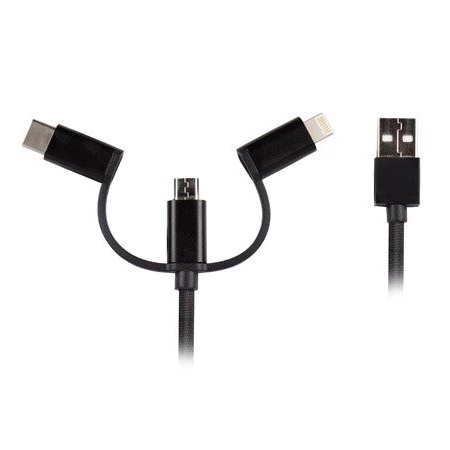 3in1 Kabel USB-C 2.0 Schwarz