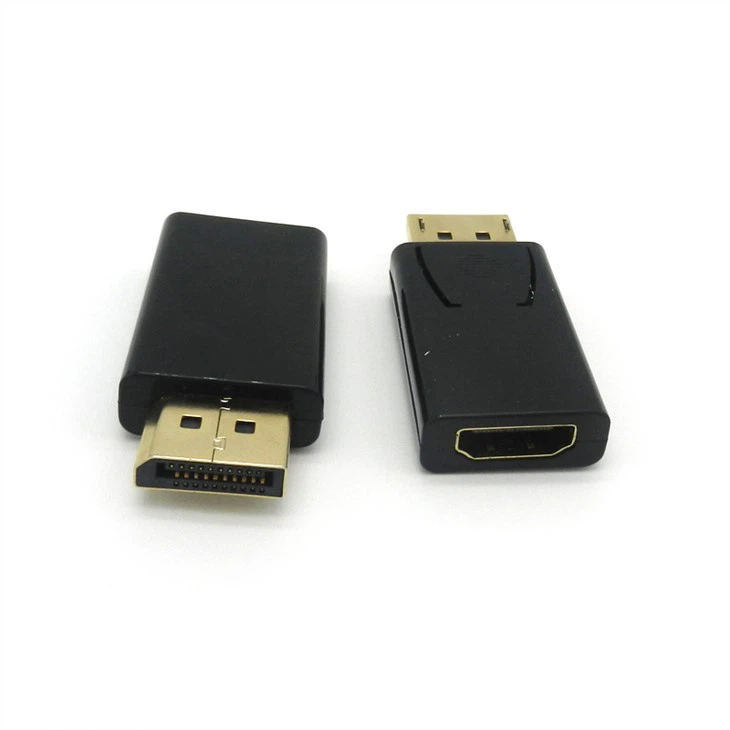 Czarny adapter Displayport męski na żeński HDMI